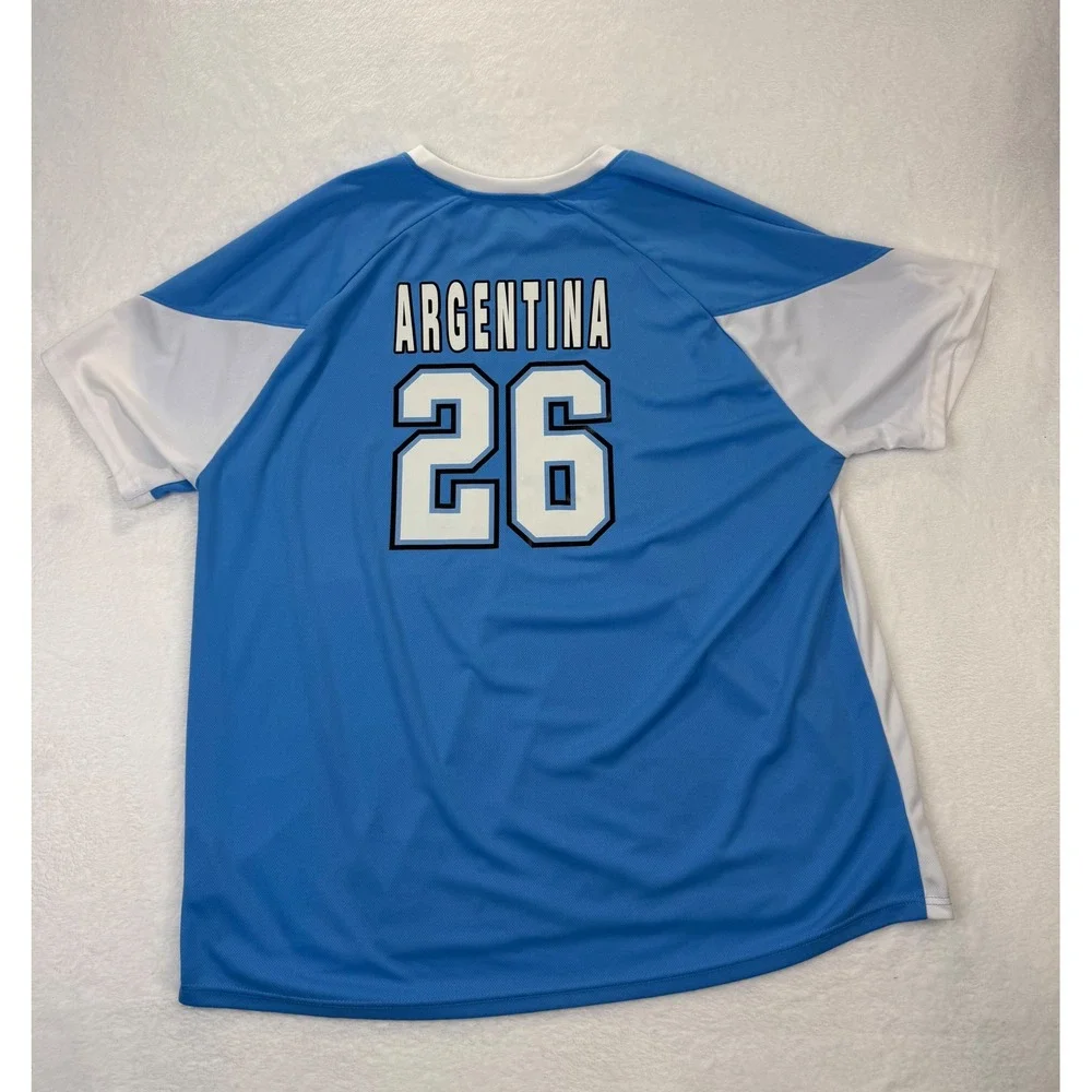 FIFA Argentina World Cup 26 Soccer Jersey Blue White Mens XXL T-Shirt